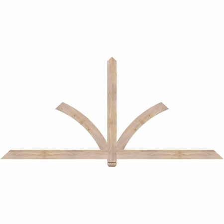 Ekena Millwork Redmond Smooth Timber Gable Bracket, Douglas Fir, 84"W x 38"H x 1 1/2"D x 3 1/2"F, 11/12 Pitch GBW084X38X0204RED00SDF